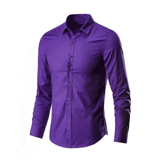 Herren nan Slim-Fit Businesshemd aus Stretch-Baumwollmix mit Kentkragen EB