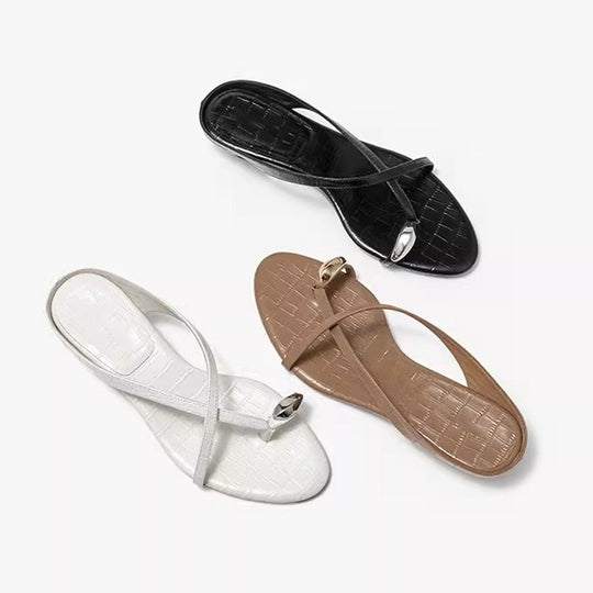 Damen Elegante Riemensandalen mit modischem Kettenakzent EB