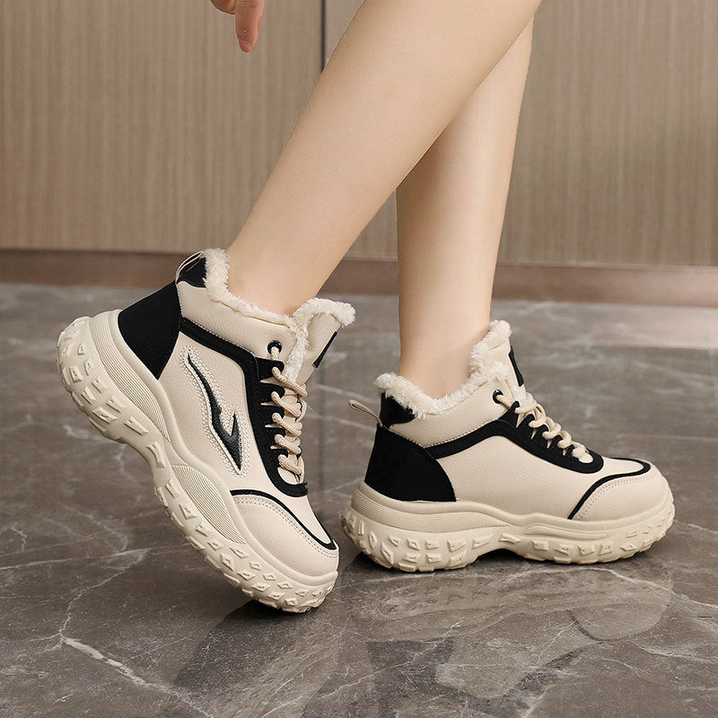 Damen Hohe Sneakers mit kuscheligem Innenfutter und rutschfester Sohle EB