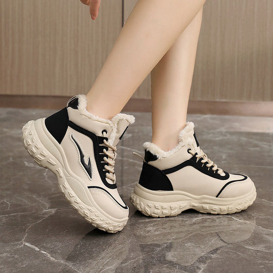 Damen Hohe Sneakers mit kuscheligem Innenfutter und rutschfester Sohle EB