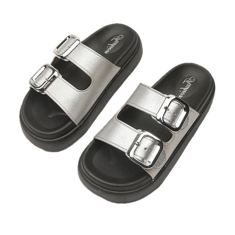 Damen modische Riemchensandalen mit verstellbaren Schnallen EB