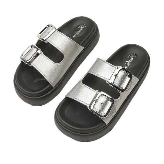 Damen modische Riemchensandalen mit verstellbaren Schnallen EB
