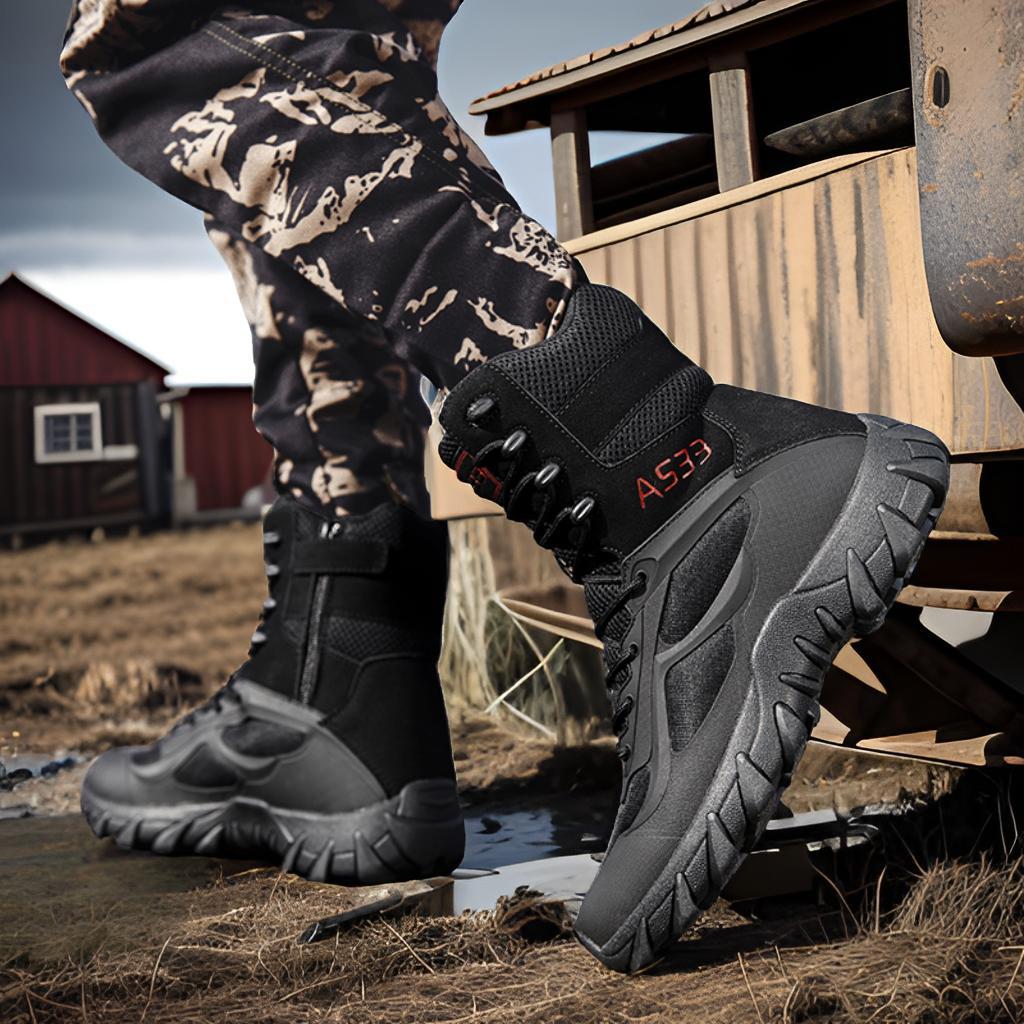 Herren wetterfeste Jagdstiefel mit rutschfester Sohle und atmungsaktiver Oberfläche EB