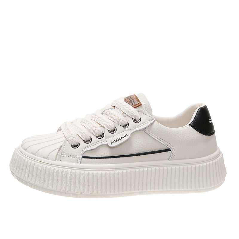 Damen Platform Sneakers mit strukturiertem Obermaterial und modischem Design EB