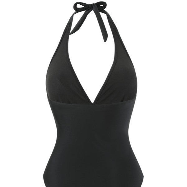 Damen Halterneck Bademode mit transparentem Pareo EB