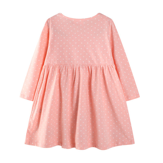 Mädchen Kleid mit niedlichem Hasenmotiv EB