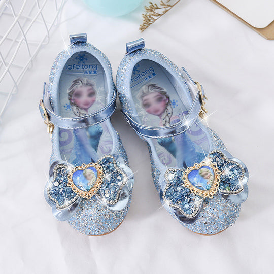 Mädchen Glitzernde Ballerina-Schuhe mit Herzdetaillierung EB