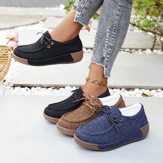 Damen Alltagssneakers mit weicher Textiloberfläche und flexiblem Sohlenrand EB
