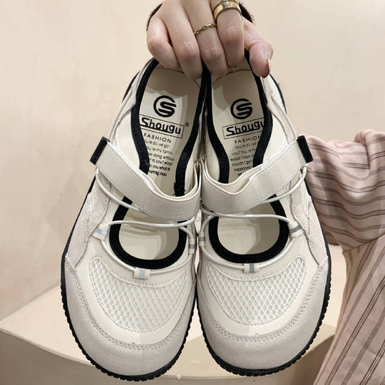 Damen Komfort-Sneaker mit atmungsaktivem Mesh-Obermaterial und innovativer Schnürtechnik EB