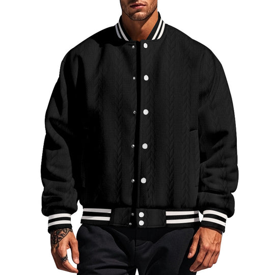 Herren lässige Bomberjacke mit strukturiertem Design EB