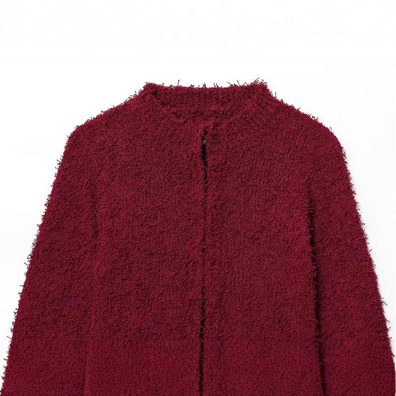 Damen Kuschelige Strickjacke mit auffälligen Ärmeln EB