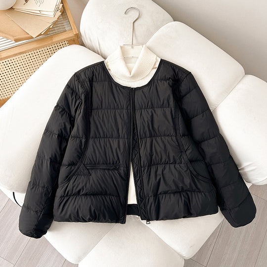 Damen Bequeme gesteppte Freizeitjacke mit hochschließendem Kragen und seitlichen Taschen EB