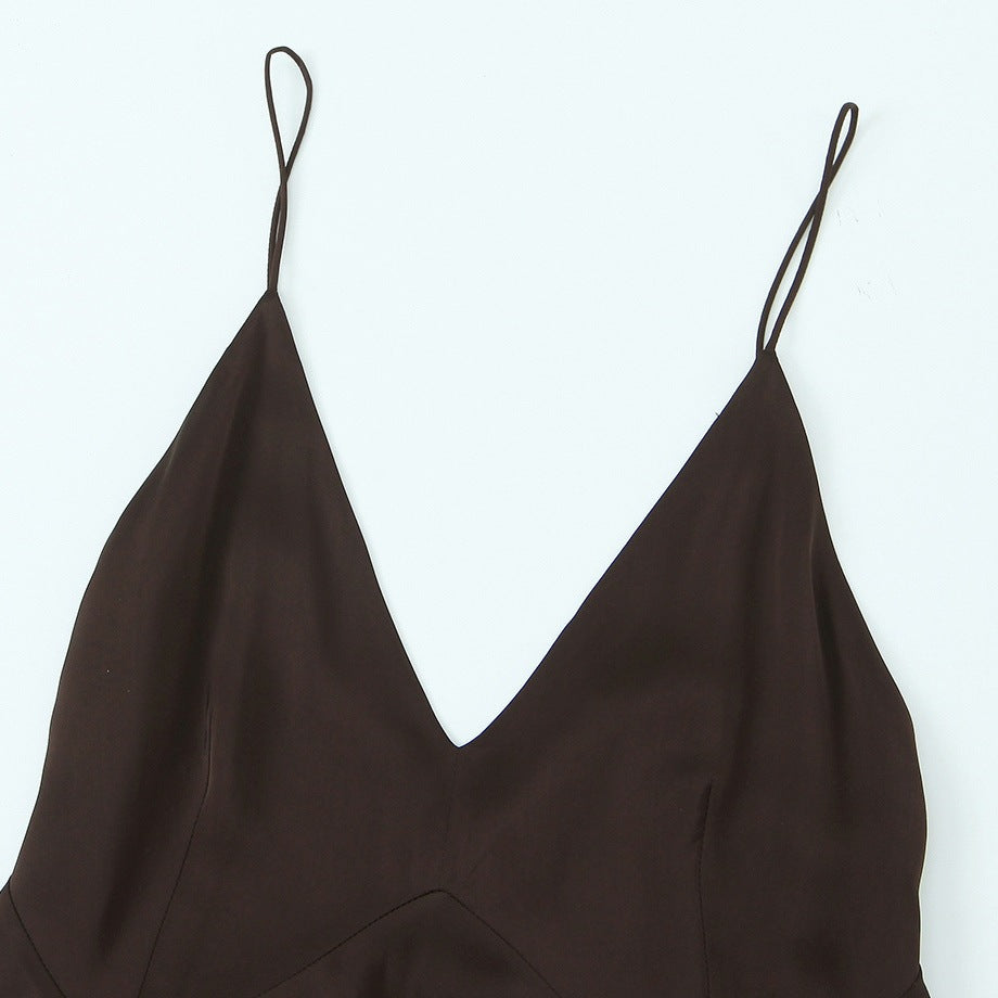 Damen Maxikleid mit asymmetrischem Saum und zartem Drapé EB