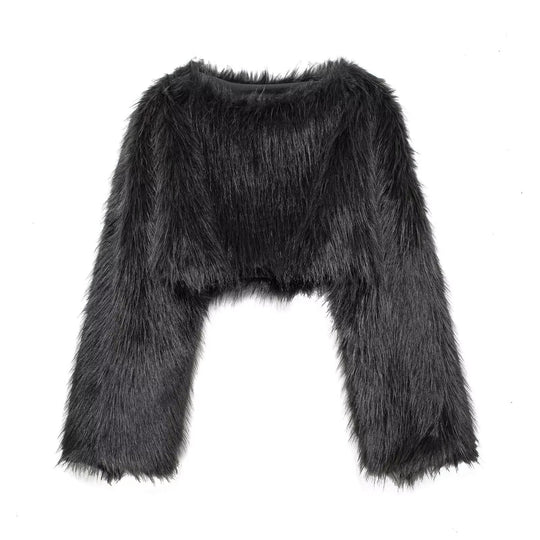 Damen Modischer Pelz-Faux-Westen EB