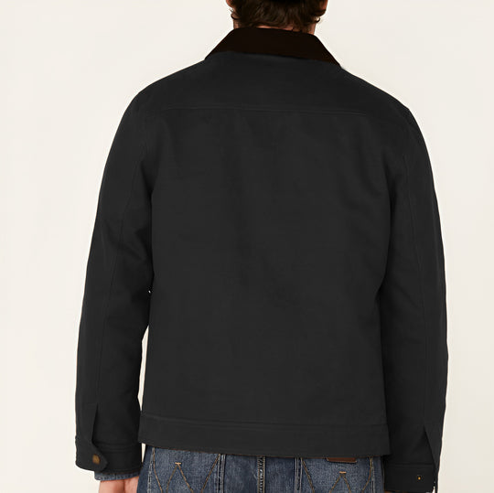 Herren robuste Baumwolljacke mit wärmemantellähnlichem Kragen EB