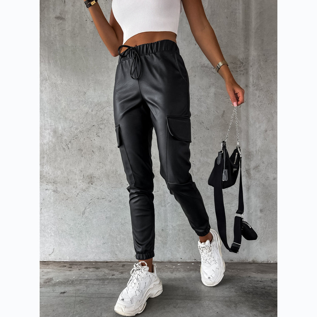 Damen Cargo-Hose mit flexiblem Bund und seitlichen Taschen EB