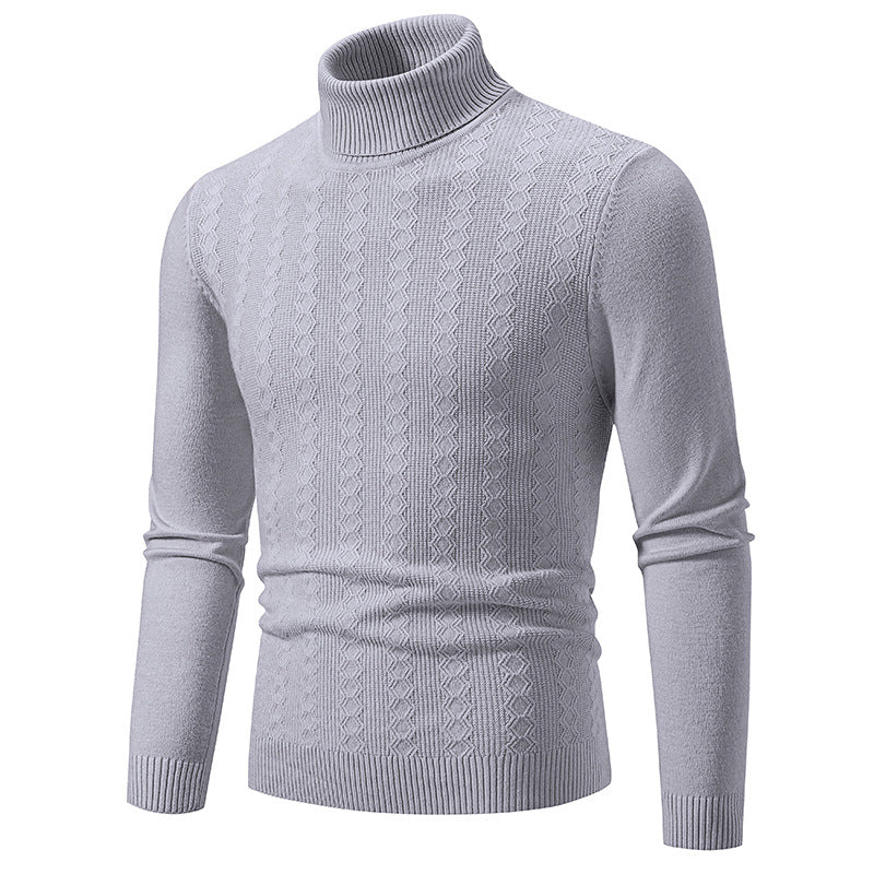 Herren Komfortabler Rollkragenpullover mit strukturiertem Design und hochwertiger Baumwolle EB