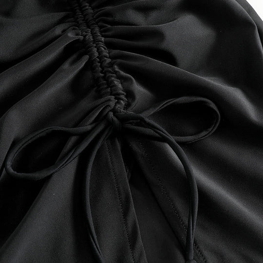 Damen trendiger Sportrock mit raffiniertem Bindedetail EB