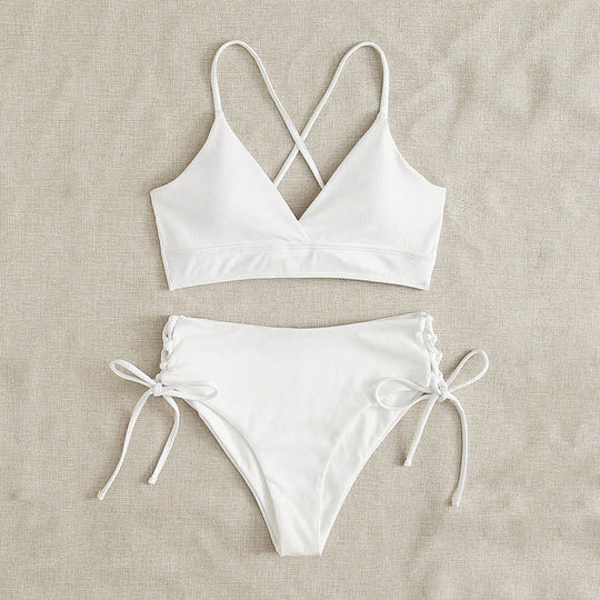 Damen Triangel-Bikini mit raffinierten Kordeldetails EB