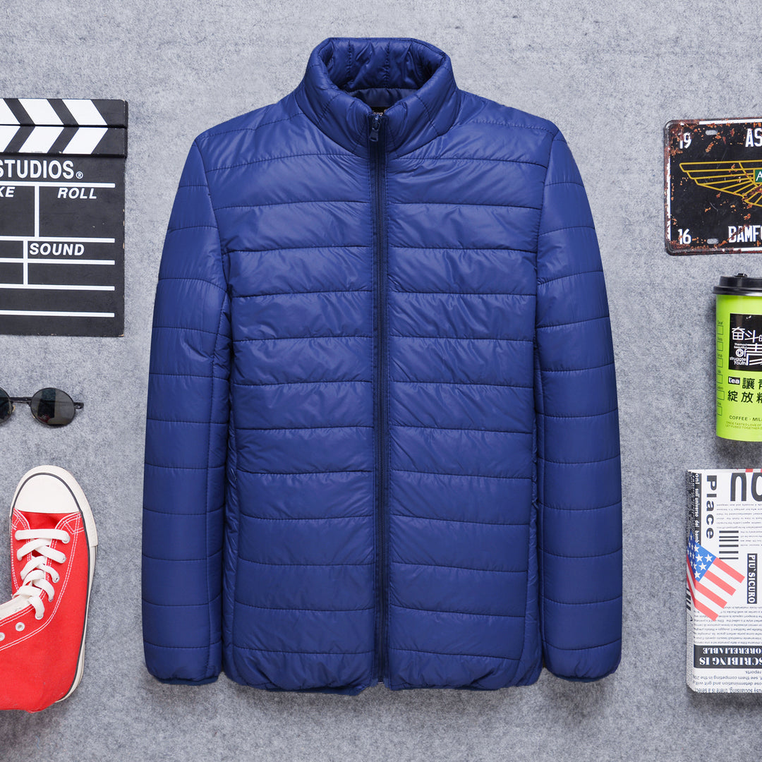 Herren nan ultraleichte Steppjacke mit Stehkragen und durchgehendem Reißverschluss EB