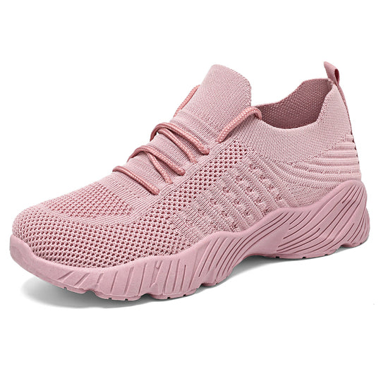 Damen Leichte und atmungsaktive Sneakers mit elastischem Obermaterial EB