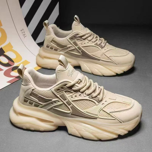Damen Sportliche Sneakers mit atmungsaktiver Mesh-Oberfläche und stoßdämpfender Laufsohle EB