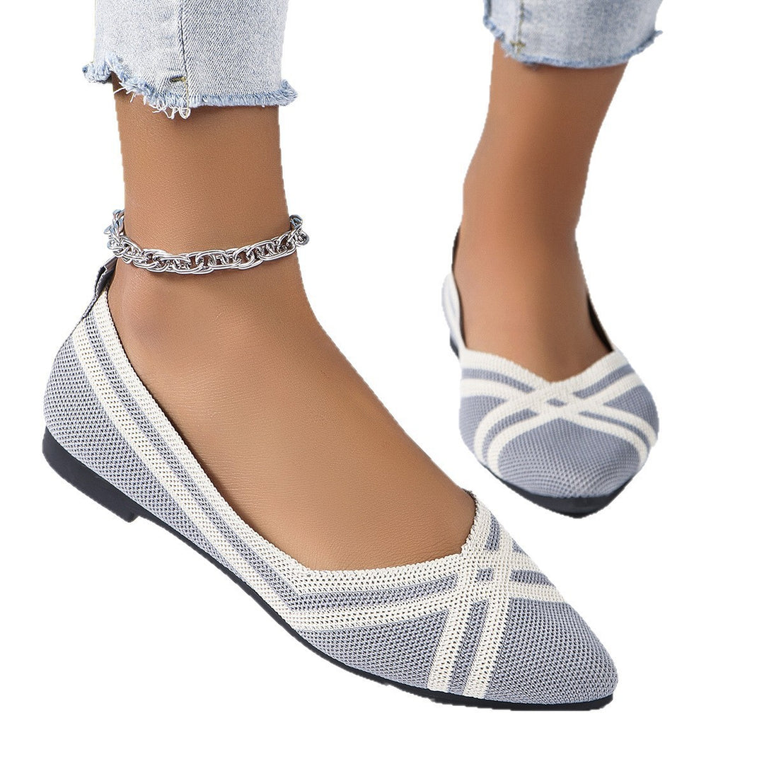 Damen Komfortable Ballerinas mit atmungsaktivem Obermaterial EB