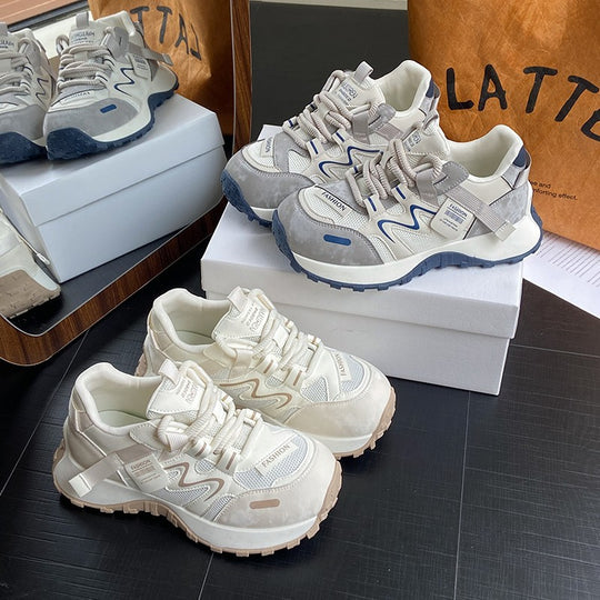 Damen modische Sneakers mit innovativem Design und atmungsaktiver Mesh-Oberfläche EB