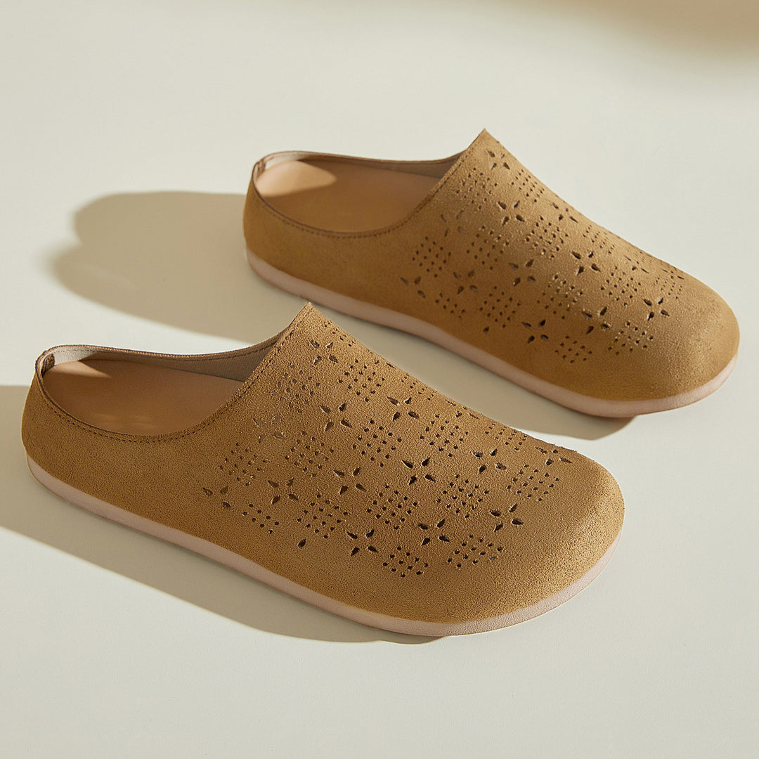 Damen nan Komfort-Mule mit Laserperforation und geformtem Memory-Fußbett EB