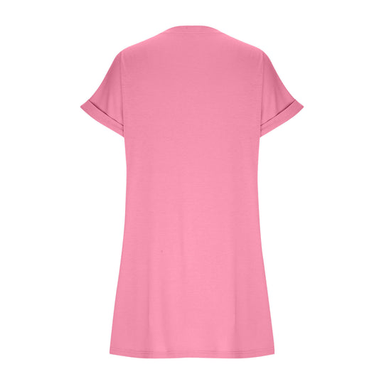 Damen lässiges T-Shirt Kleid mit praktischen Taschen EB