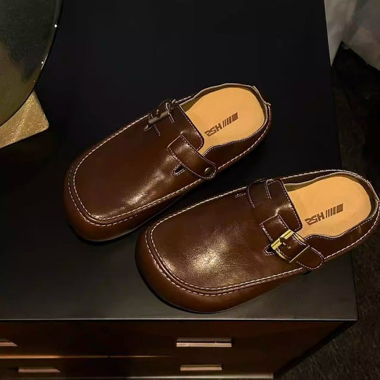 Damen elegante Mokassins mit modischem Riemen EB