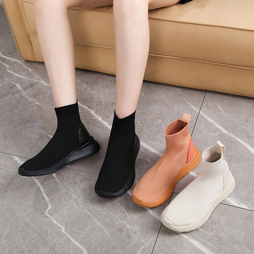 Damen Flexibles Ankle-Design Sneakers mit atmungsaktivem Obermaterial EB