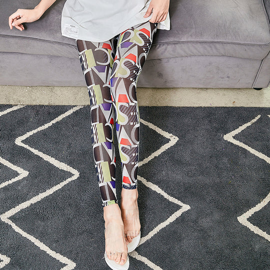 Damen Leggings mit modischem Schriftzug EB