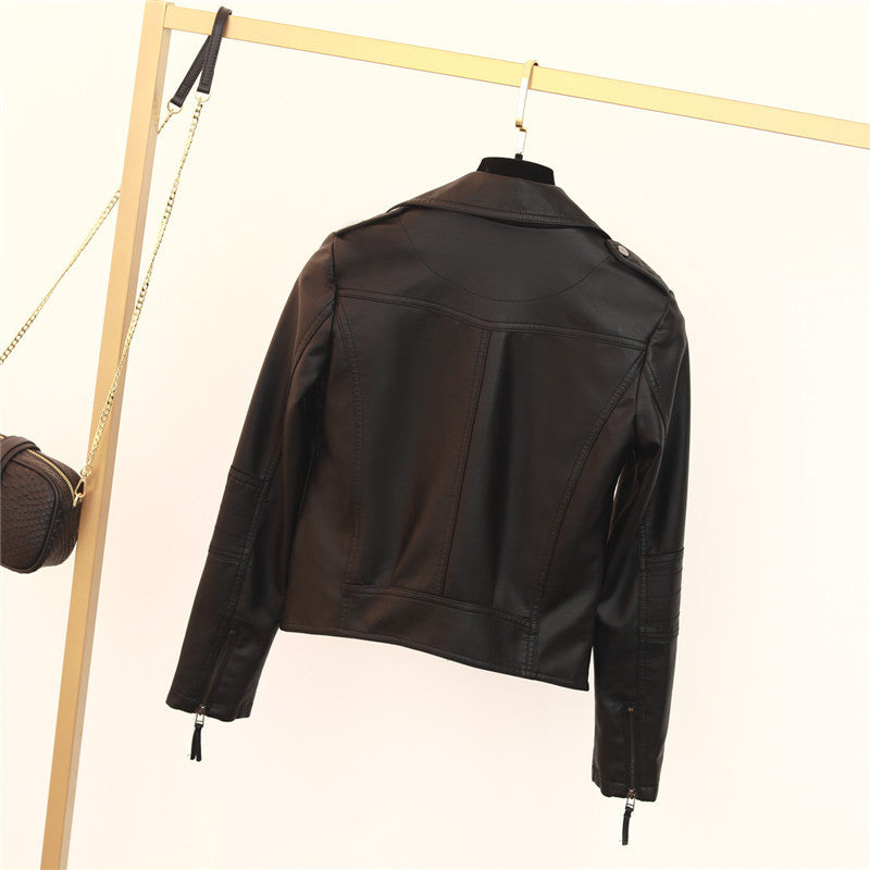 Damen Bikerjacke mit asymmetrischem Reißverschluss und dekorativen Nieten EB
