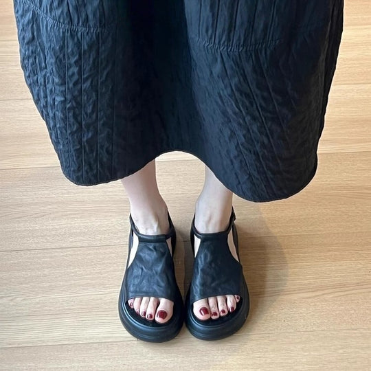 Damen bequeme Sandalen mit elastischem Riemen und komfortablem Fußbett EB