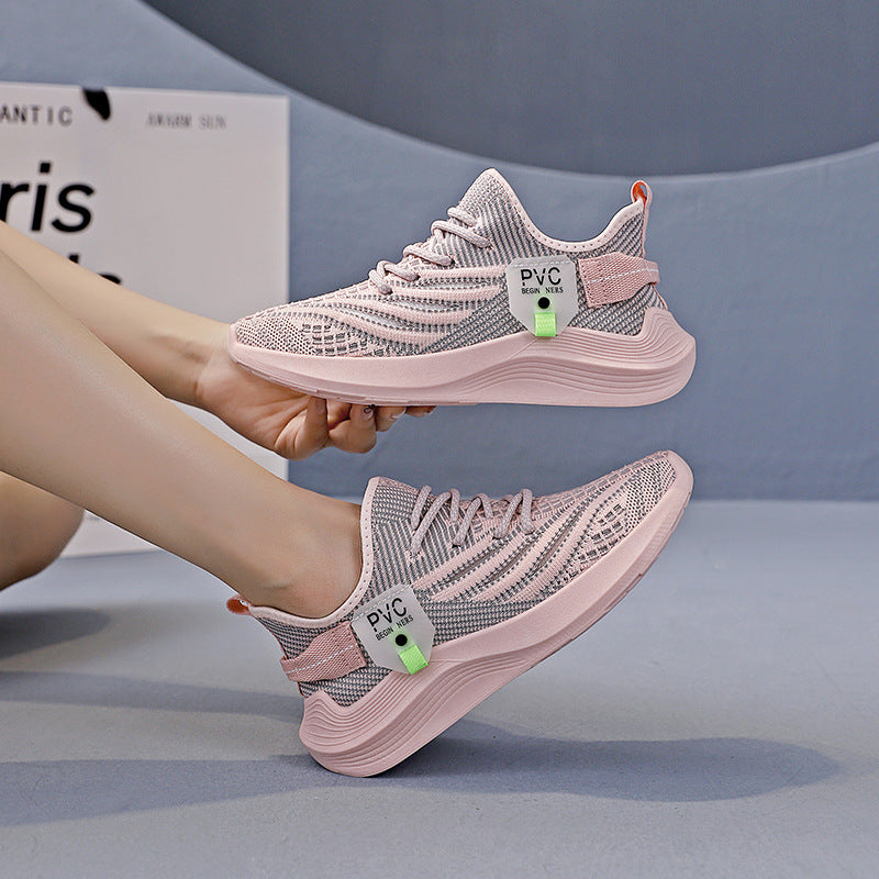 Damen Sportliche Sneakers mit atmungsaktivem Obermaterial und stabiler Sohle EB