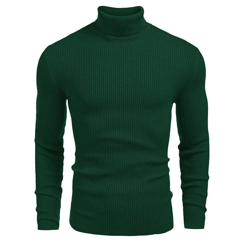 Herren Rollkragenpullover aus feinem Rippstrick EB