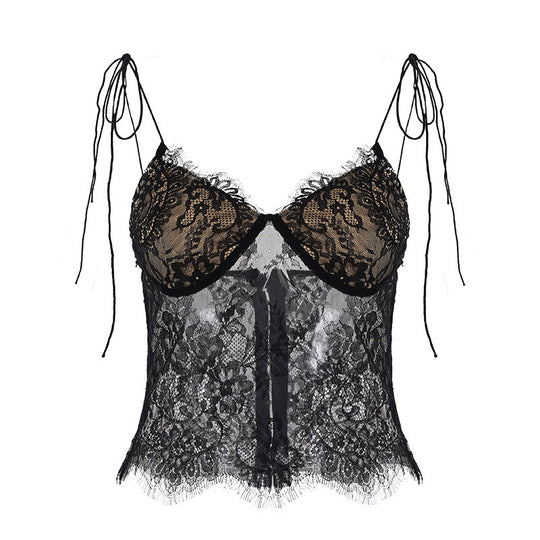 Damen Spitzen-Corsage mit verstellbaren Trägern EB