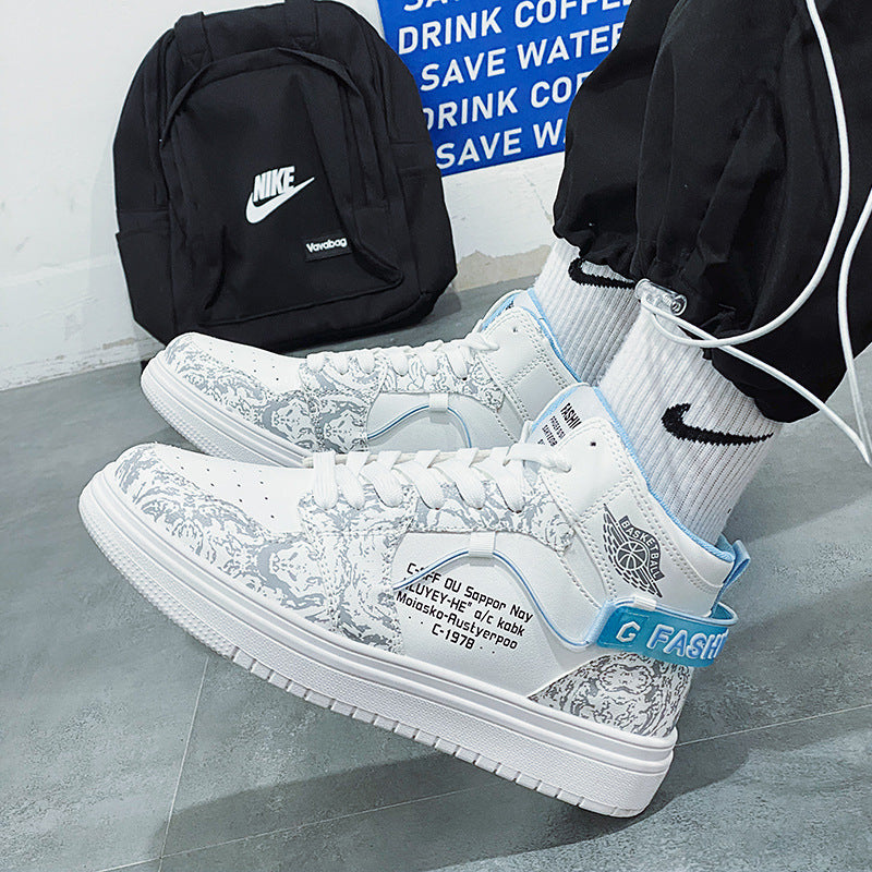 Damen Hohe Sneaker im urbanen Design mit auffälligem Print EB