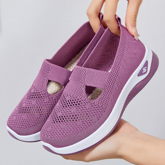Damen Bequeme und atmungsaktive Knit-Slipper EB