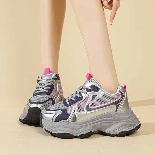 Damen Sportliche Lauf-Sneaker mit atmungsaktivem Mesh und gepolsterter Sohle EB