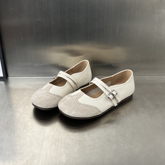 Damen elegante Ballerinas mit dekorativem Riemen und hochwertiger Verarbeitung EB