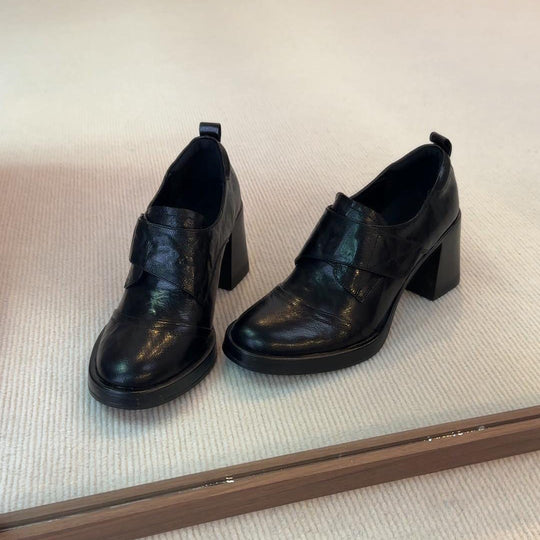 Damen elegante Stiefeletten mit modischem Riemendesign und bequemem Blockabsatz EB