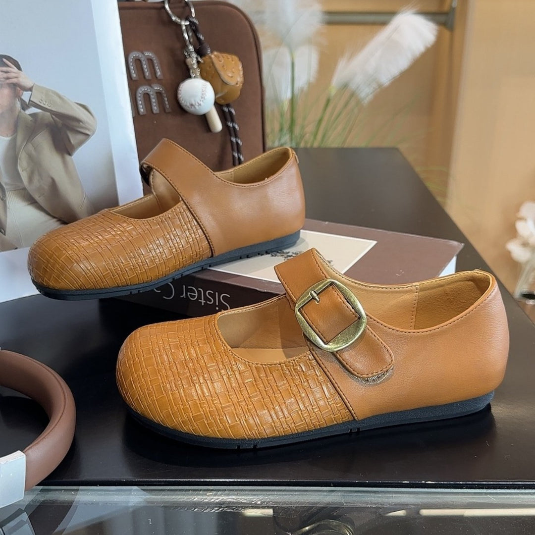 Damen Ballerinas mit eleganter Schnallenverzierung und komfortablem Fußbett EB