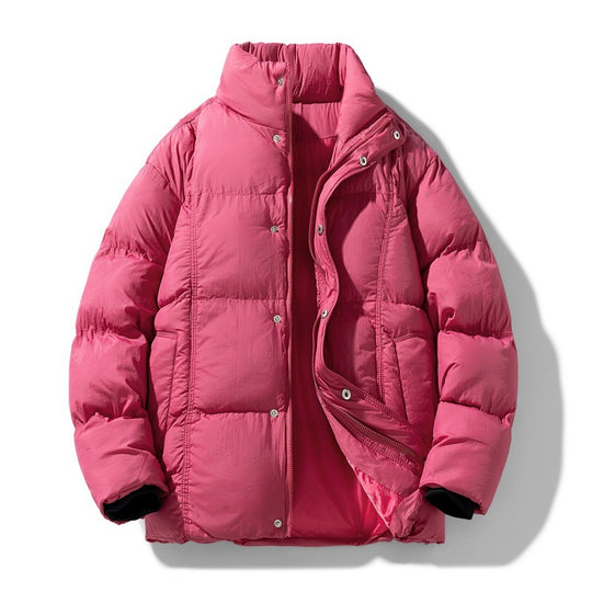 Herren gesteppte Thermoisolierte Winterjacke mit hohem Stehkragen und verdeckter Druckknopfleiste EB