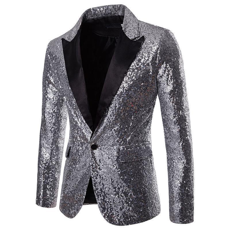 Herren Paillettenblazer mit schimmerndem Finish und elegantem Schnitt EB