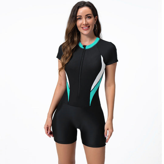 Damen Surfanzug mit kurzem Arm und sportlichem Schnitt EB