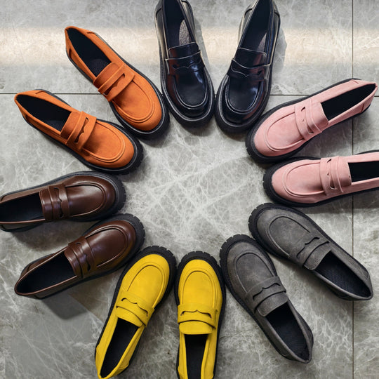 Damen Modische Loafers mit trendiger Sohle EB