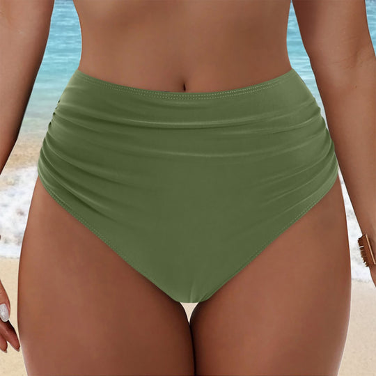 Damen Hochgeschnittenes Bikini-Höschen mit Rüschendetails EB