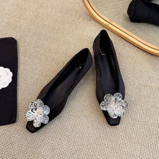 Damen elegante Ballerinas mit strahlenden Dekor-Elementen und komfortabler Innensohle EB